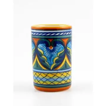 Italian pen holder or toothbrush holder handmade by Eugenio Ricciarelli - Deruta, Rapallo, Amalfi