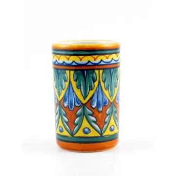 Italian pen holder or toothbrush holder handmade by Eugenio Ricciarelli - Deruta, Rapallo, Amalfi