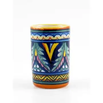 Italian pen holder or toothbrush holder handmade by Eugenio Ricciarelli - Deruta, Rapallo, Amalfi