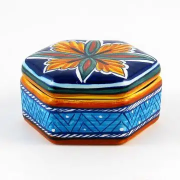 Italian favor keepsake box handmade by Eugenio Ricciarelli - Deruta, Rapallo, Amalfi