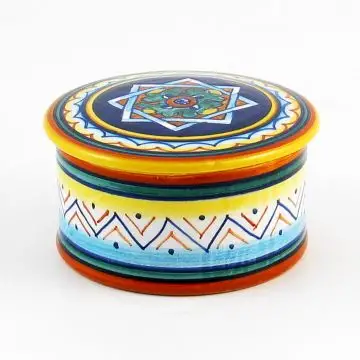 Italian favor keepsake box handmade by Eugenio Ricciarelli - Deruta, Rapallo, Amalfi