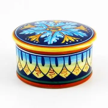 Italian favor keepsake box handmade by Eugenio Ricciarelli - Deruta, Rapallo, Amalfi