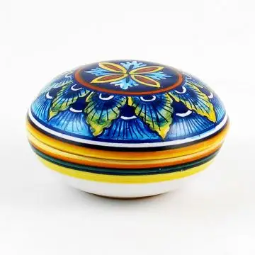 Italian favor keepsake box handmade by Eugenio Ricciarelli - Deruta, Rapallo, Amalfi