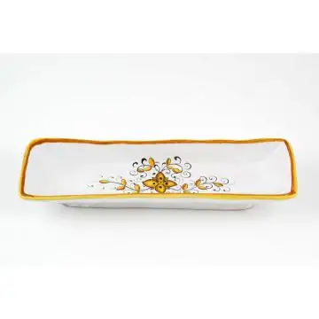 Italian favor small rectangular tray handmade by Fima in Deruta