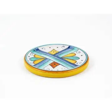 Italian wine bottle coaster handmade by Fima in Deruta