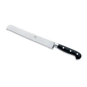 Forgiato Black bread knife handcrafted by Coltellerie Berti in Scarperia, Italy
