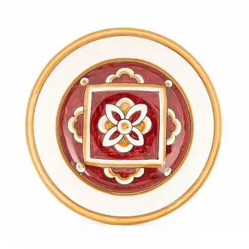 Barocco Rosso Italian cereal bowl handmade by Fima in Deruta