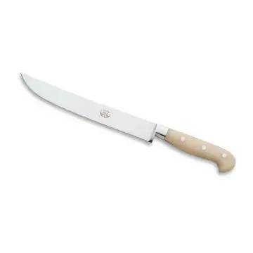Forgiato White carving knife handcrafted by Coltellerie Berti in Scarperia, Italy