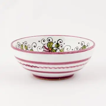 Cecilia Bella purple Italian cereal bowl handmade by Ceramiche Andrilia in Deruta - main image