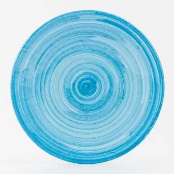 Cecilia Bella azure Italian salad & dessert plate handmade by Ceramiche Andrilia in Deruta