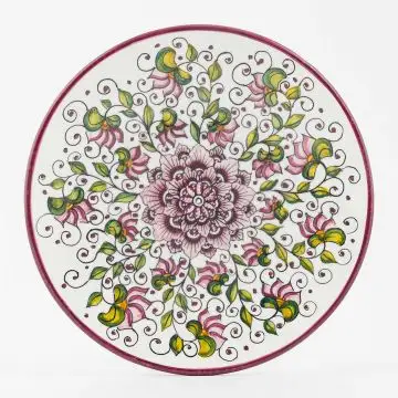 Cecilia Bella Italian salad & dessert plate handmade by Ceramiche Andrilia in Deruta