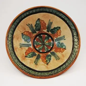 Italian centerpiece bowl handmade in Mantua using the traditional sgraffito method