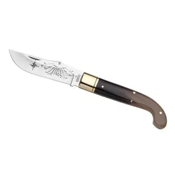 Zuava Sundial Pocket Knife Ox Horn Handle