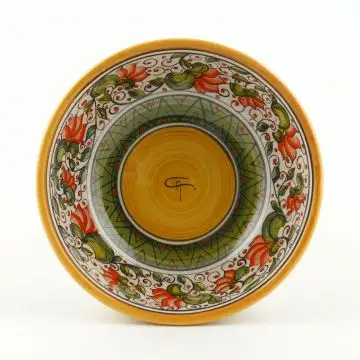 Cecilia Rosso Italian cereal bowl handmade by Ceramiche Andrilia in Deruta - main image