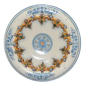 Sicilian centerpiece by Ceramiche Sofia handcrafted in Caltagirone - Italy