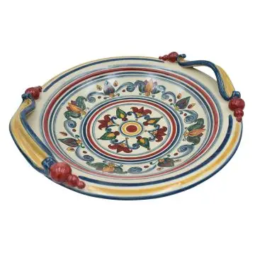 Sicilian centerpiece from the Sicily collection by Ceramiche Sofia handcrafted in Caltagirone - Italy