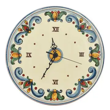 Sicilian wall clock from the Sicily collection by Ceramiche Sofia handcrafted in Caltagirone - Italy