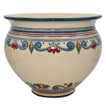 Sicilian planter by Ceramiche Sofia handcrafted in Caltagirone - Italy