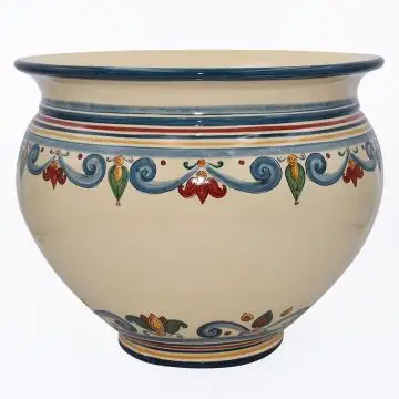 Sicilian planter by Ceramiche Sofia handcrafted in Caltagirone - Italy
