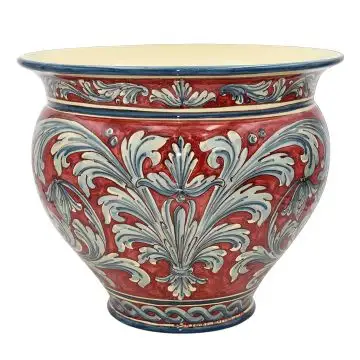 Italian Ornato planter by Sofia. This precious home décor accent is carefully handcrafted in Caltagirone, Sicily