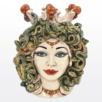 Gold and Lustre Sicilian Medusa Head