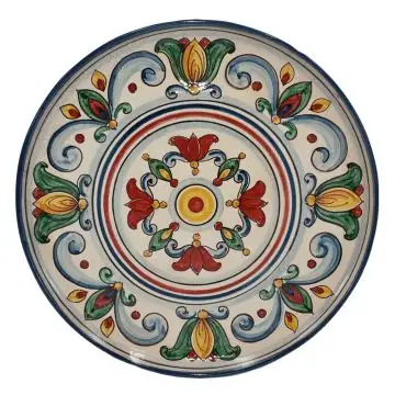Sicilian wall plate from the Sicily collection by Ceramiche Sofia handcrafted in Caltagirone - Italy
