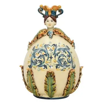 Ceramic Egg with Candle Holder