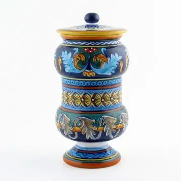 Italian apothecary jar handmade by Eugenio Ricciarelli - Deruta, Rapallo, Amalfi
