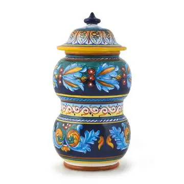 Italian apothecary jar handmade by Eugenio Ricciarelli - Deruta, Rapallo, Amalfi