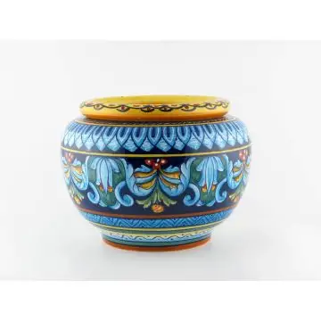 Italian insert planter handmade by Eugenio Ricciarelli - Deruta, Rapallo, Amalfi