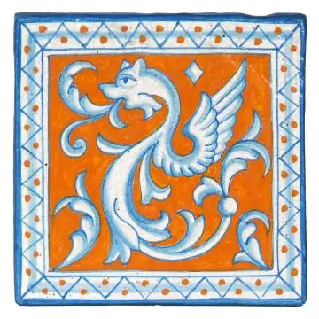 Handmade Italian Tile AD29T by L'Antica Deruta - thatsArte.com