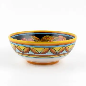 Italian cereal bowl from the Frutta Classica Collection handmade by D&G Design in Deruta
