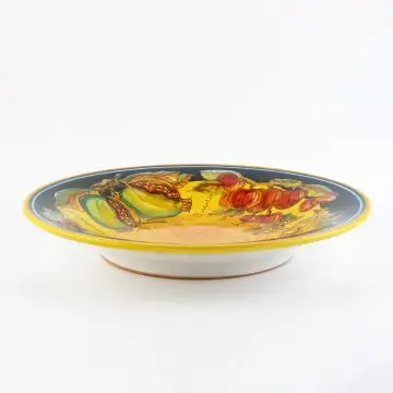 Italian pasta & soup plate from the Frutta Classica Collection handmade by D&G Design in Deruta