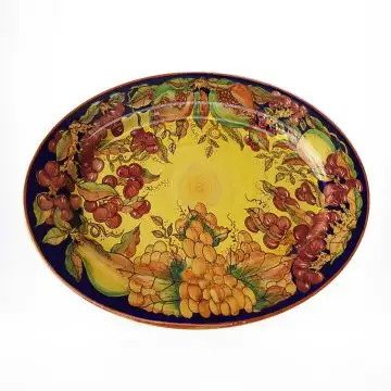Italian oval platter from the Frutta Classica Collection handmade by D&G Design in Deruta