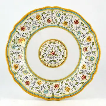 Floreale Italian charger plate handmade by Fima in Deruta