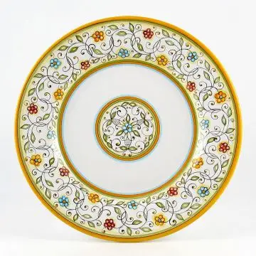 Floreale Italian dinner plate handmade by Fima in Deruta