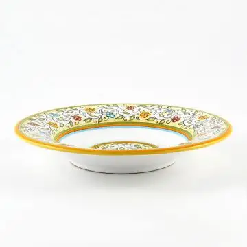 Floreale Italian pasta & soup plate handmade by Fima in Deruta