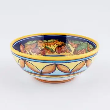 Italian cereal bowl from the Frutta Semplice Collection handmade by D&G Design in Deruta