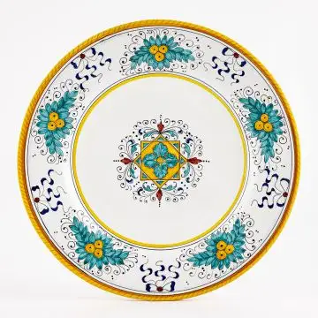 Festone Italian dinner plate handmade by Fima in Deruta