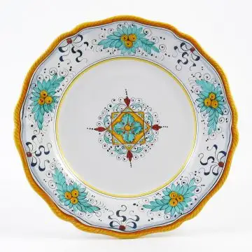 Festone Italian dinner plate handmade by Fima in Deruta