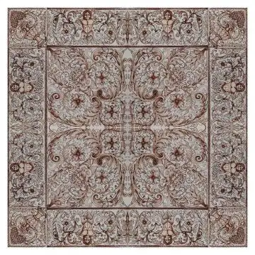 Italian tile panel Metamorphosis hand-painted by Ghenos in Messina, Sicily