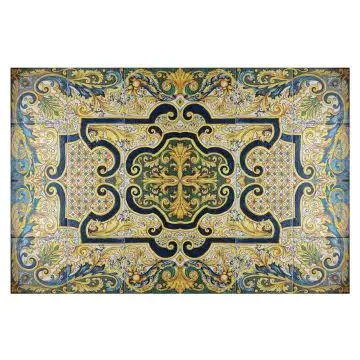 Italian tile panel or tabletop Dolphin hand-painted by Ghenos in Messina, Sicily