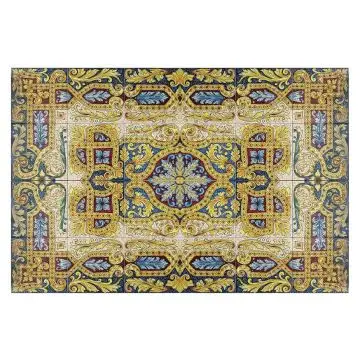 Italian tile panel or tabletop Lace hand-painted by Ghenos in Messina, Sicily