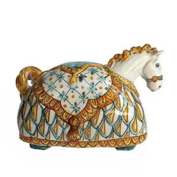 Italian Horse figurine hand-painted by Ghenos in Messina, Sicily
