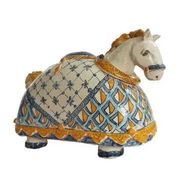 Italian Horse figurine hand-painted by Ghenos in Messina, Sicily