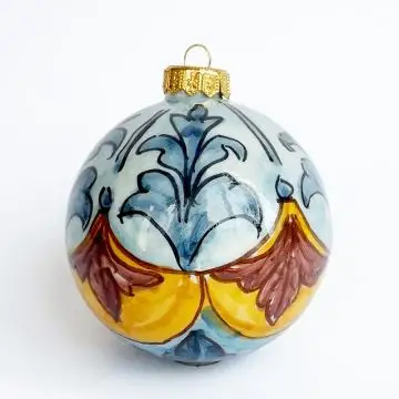 Italian Christmas ball ornament hand-painted by Ghenos in Messina