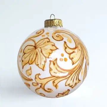 Italian Christmas ball ornament hand-painted by Ghenos in Messina
