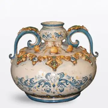 Italian centerpiece handcrafted in Caltagirone, Sicily