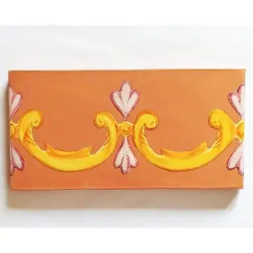 Hand-painted Italian tile LF30 from the Classic collection, entirely handcrafted by La Fauci in Messina, Sicily