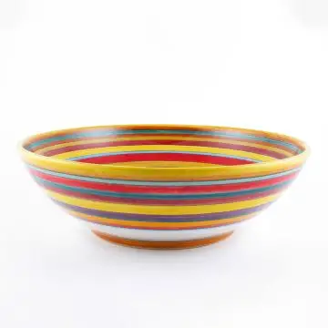 Italian serving bowl from the Millerighe Collection handmade by D&G Design in Deruta